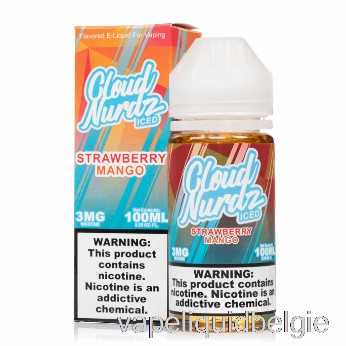 Vape Vloeibaar Ijs Aardbei Mango - Wolk Nurdz - 100ml 0mg